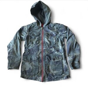 Peek Girls olive Green Camo Hooded Jacket XL 10 discounted shipping